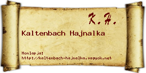 Kaltenbach Hajnalka névjegykártya